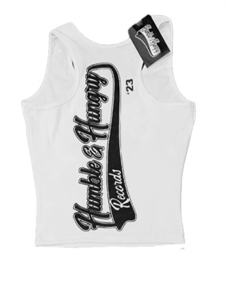 White Records Rib Tee